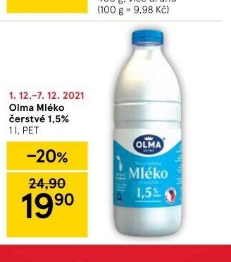 Olma Mléko čerstvé 1,5%