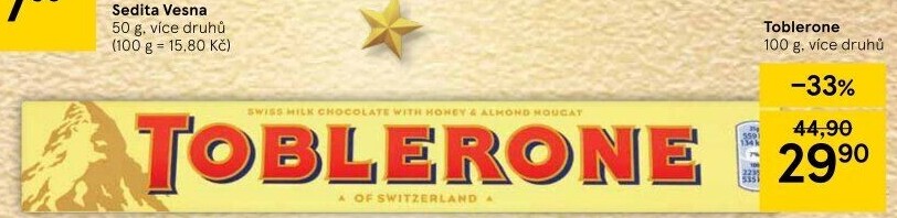 Čokoláda Toblerone