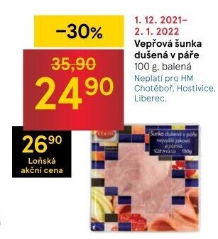 Šunka vepřová dušená LE&amp