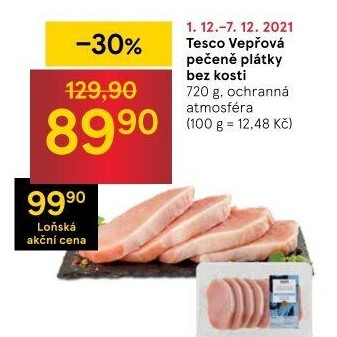 Vepřová pečeně bez kosti Tesco