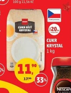 Cukr bílý krystal 1 kg