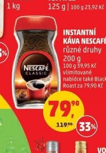 Instantní káva Nescafe různé druhy 200 g