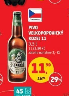 Pivo Velkopopovický Kozel 11 0,5 l