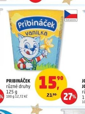 PRIBINÁČEK různé druhy