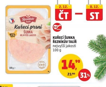 Kuřecí šunka Řezníkův talíř