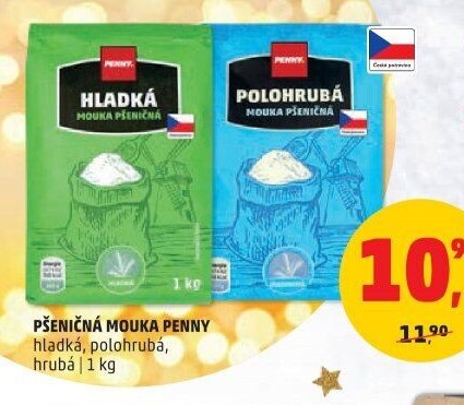 PŠENIČNÁ MOUKA PENNY hladká, polohrubá, hrubá | 1 kg