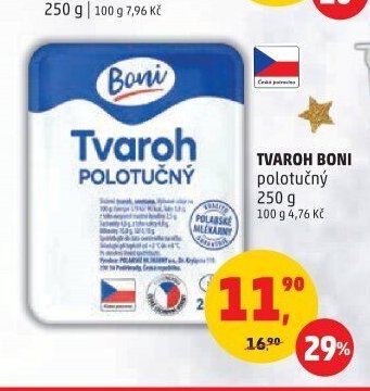 TVAROH BONI polotučný 250 g