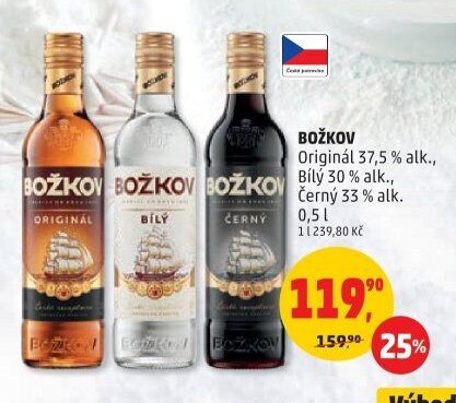Božkov Original, Bílý, Černý
