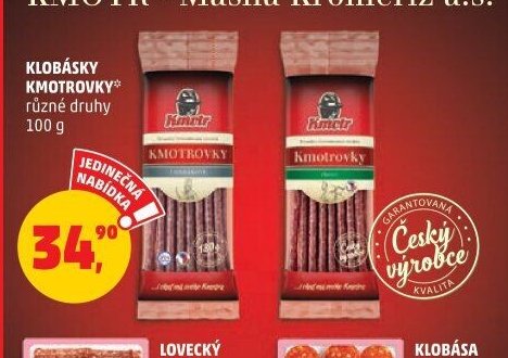 KLOBÁSKY KMOTROVKY různé druhy 100 g
