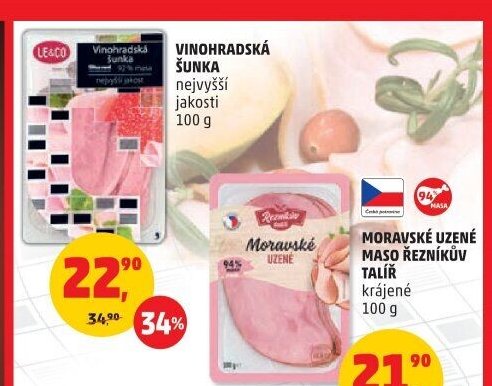 VINOHRADSKÁ ŠUNKA nejvyšší jakosti 100 g
