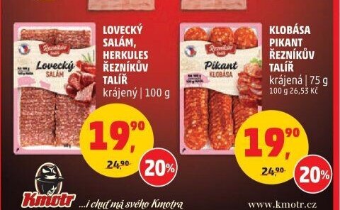 LOVECKÝ SALÁM, HERKULES ŘEZNÍKŮV TALÍŘ krájený 100 g