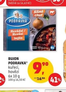 BUJON PODRAVKA kuřecí, hovězí 6x 10 g