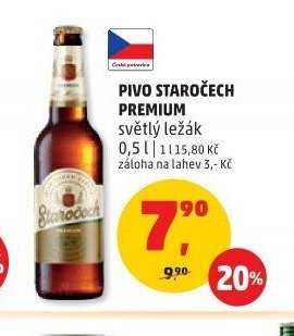 PIVO STAROČECH PREMIUM světlý ležák 0,5 l