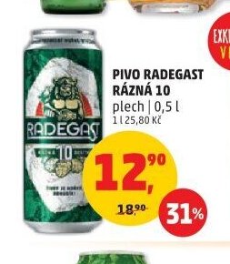 PIVO RADEGAST RÁZNÁ 10 plech 0,5 l