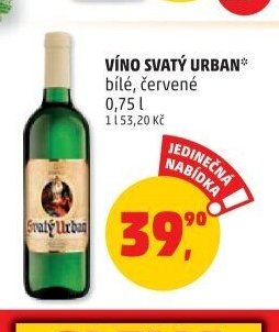 VÍNO SVATÝ URBAN 0,75 l