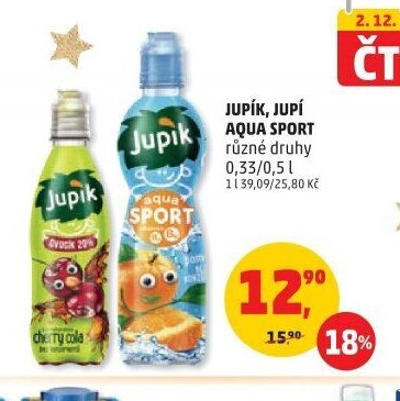 Jupík, Jupí Aqua Sport různé druhy
