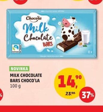 MILK CHOCOLATE BARS CHOCO'LA