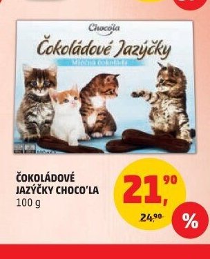 ČOKOLÁDOVÉ JAZÝČKY CHOCO'LA