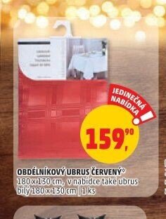 OBDÉLNÍKOVÝ UBRUS ČERVENÝ