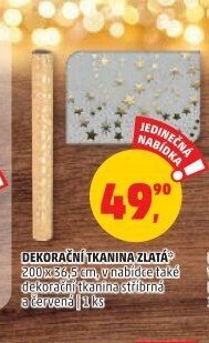 DEKORAČNÍ TKANINA ZLATÁ