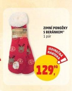 Zimní ponožky s beránkem