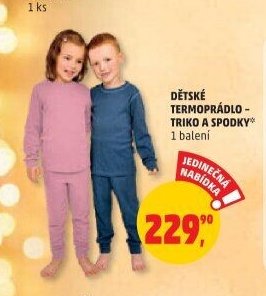 Dětské termoprádlo - triko a spodky