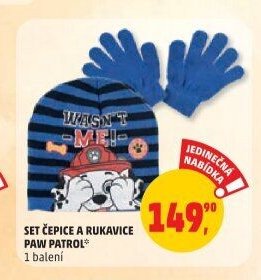 Set čepice a rukavice Paw Patrol