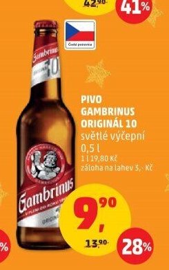 Pivo Gambrinus Originál 10