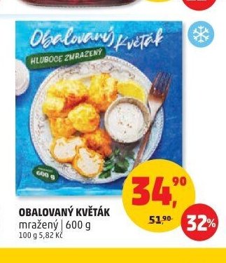 Obalovaný květák mražený
