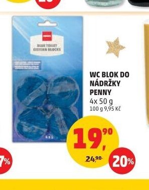WC BLOK DO NÁDRŽKY PENNY 4x 50g