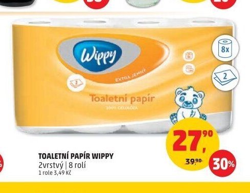 TOALETNÍ PAPÍR WIPPY 2vrstvý 8 rolí