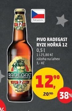 PIVO RADEGAST RYZE HOŘKÁ 12 0,5 l
