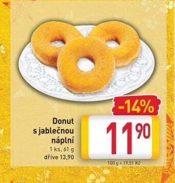 Donut s jablečnou náplní