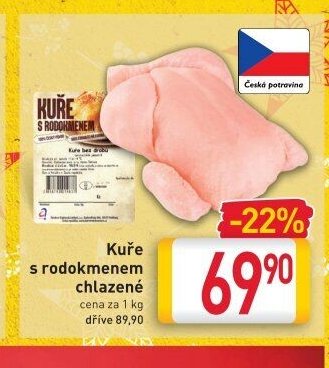 Kuře s rodokmenem chlazené