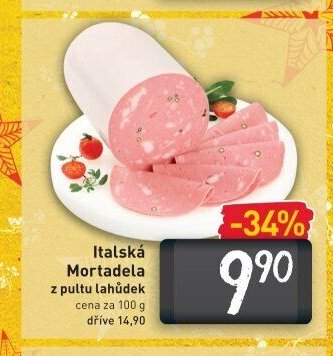 Italská Mortadela z pultu lahůdek