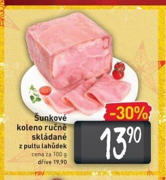 Šunkové koleno ručně skládané z pultu lahůdek