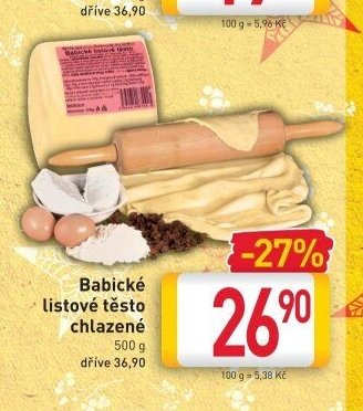 Babické listové těsto chlazené 500 g