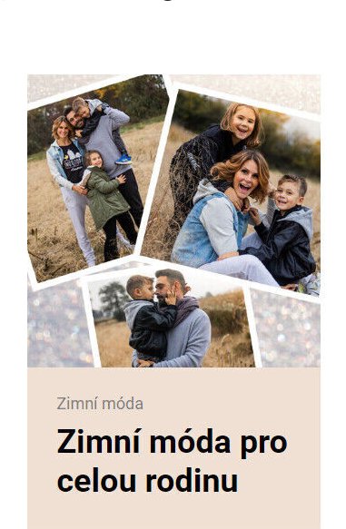 Zimní móda pro celou rodinu