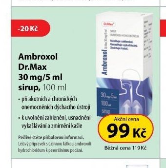 Ambroxol Dr.Max 30 mg/5 ml sirup, 100 ml