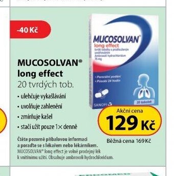 MUCOSOLVAN long effect 20 tvrdých tob.