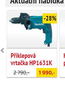 Příklepová vrtačka HP1631K - UNI HOBBY akcniletaky.com
