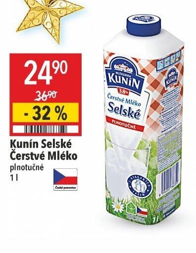 Kunín Selské Čerstvé Mléko