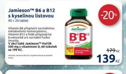 Jamieson B6 a B12 s kyselinou listovou