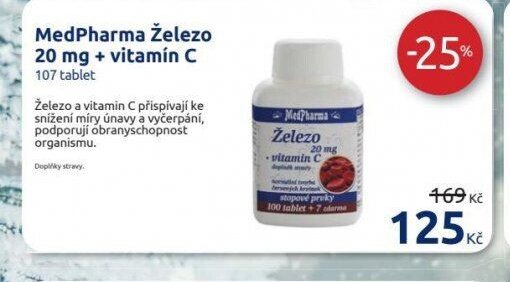 MedPharma Železo 20 mg + vitamín C
