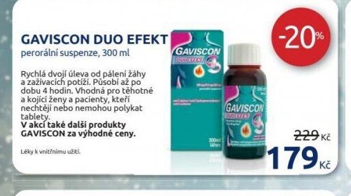 GAVISCON DUO EFEKT perorální suspenze, 300 ml