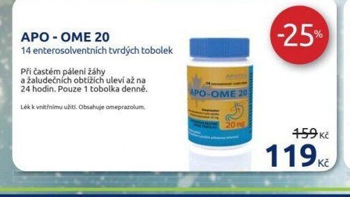 APO - OME 20 14 enterosolventních tvrdých tobolek