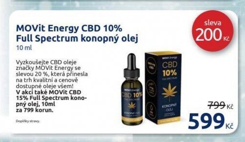 MOVit Energy CBD 10% Full Spectrum konopný olej 10 ml