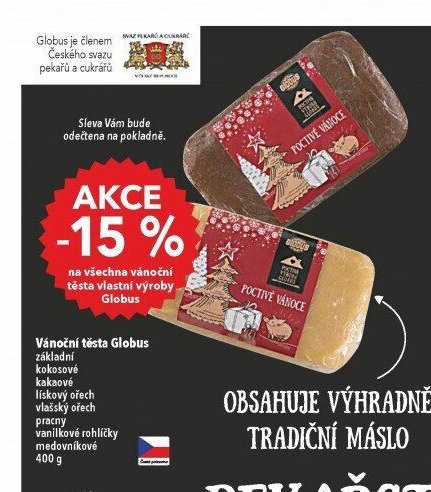Vánoční těsta Globus