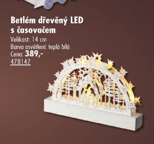 Betlém dřevěný LED s časovačem - UNI HOBBY akcniletaky.com