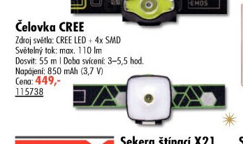 Čelovka CREE - UNI HOBBY akcniletaky.com